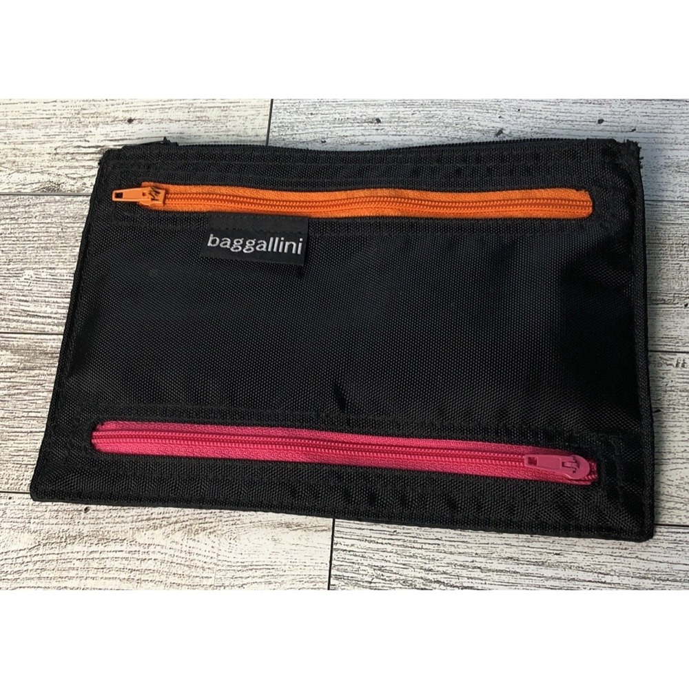Baggallini Passport and Currency Bag Nylon Zipper Pockets Travel